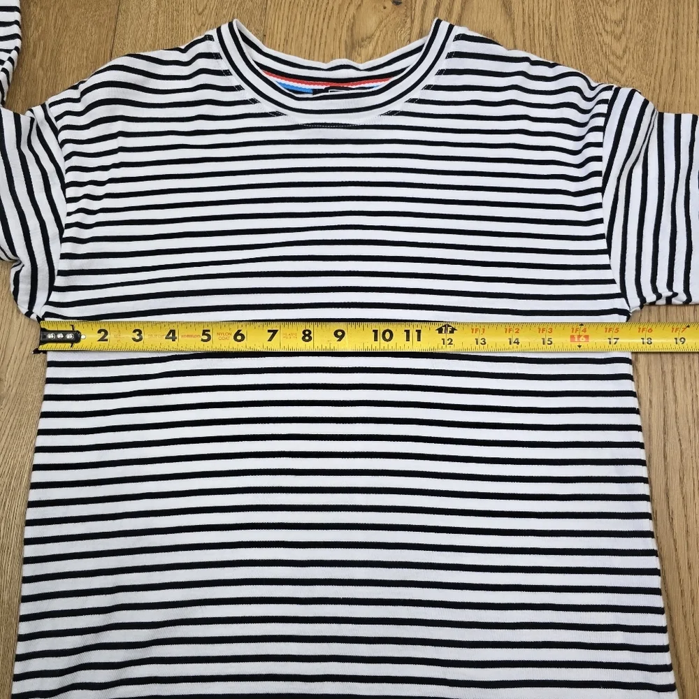 AYR Black and White Striped Crewneck Long Sleeve T-shirt Extra Small - Picture 4 of 8